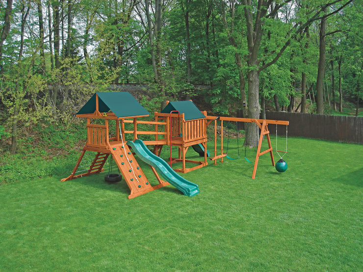 OPS-13 Climbing Tower and Contemporary Wood Swingset