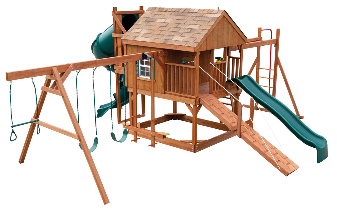 Outdoor Playset Amish Country Swing Sets King Swings The Chateau