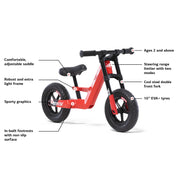 Red Berg Biky Mini Balance Bike Features