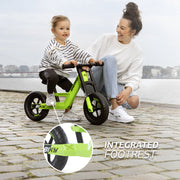 Lime Green Berg Biky Mini Balance Bike Integrated Footrest