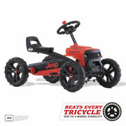 Berg Buzzy Pedal Cart Jeep Rubicon Red and Black