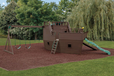 Outdoor Wooden Pirate Ship Playset 