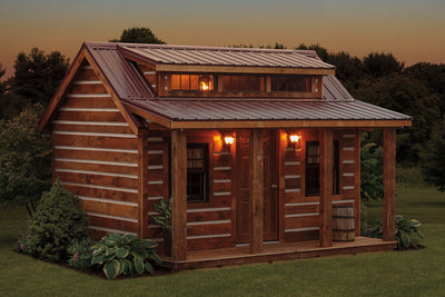 Rustic Chinking Log Cabin Outdoor Wooden Playhouse